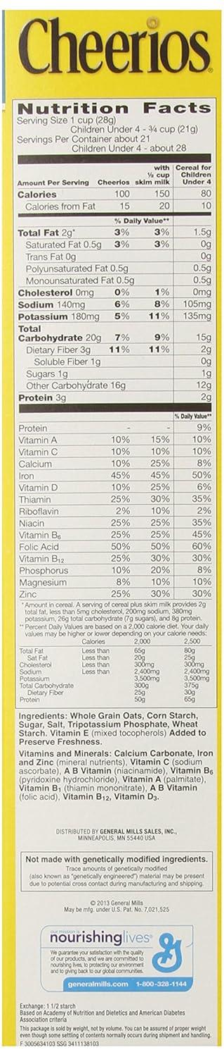 image:imageCheerios Breakfast Cereal Cup Gluten Free Single Serve Cereal 13 oz Pack of 12Cheerios Cereal