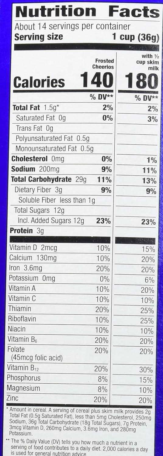 image:imageCheerios Breakfast Cereal Cup Gluten Free Single Serve Cereal 13 oz Pack of 12Frosted