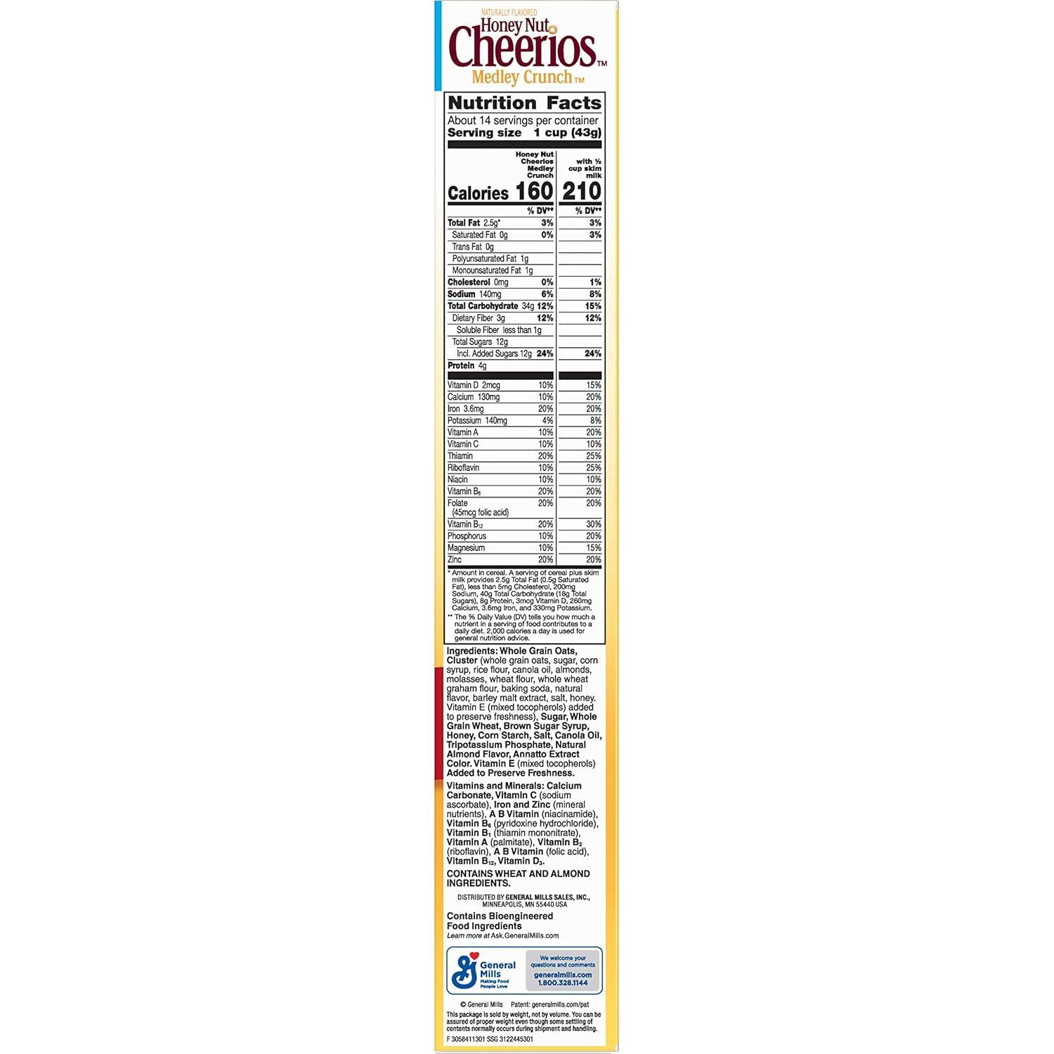 image:imageCheerios Breakfast Cereal Cup Gluten Free Single Serve Cereal 13 oz Pack of 12Honey