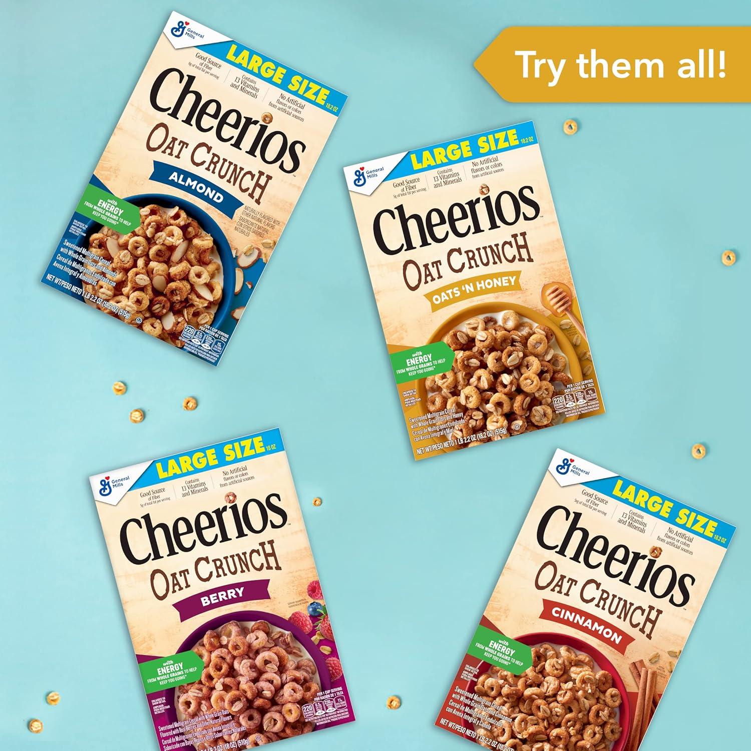 image:imageCheerios Breakfast Cereal Cup Gluten Free Single Serve Cereal 13 oz Pack of 12Oats N Honey