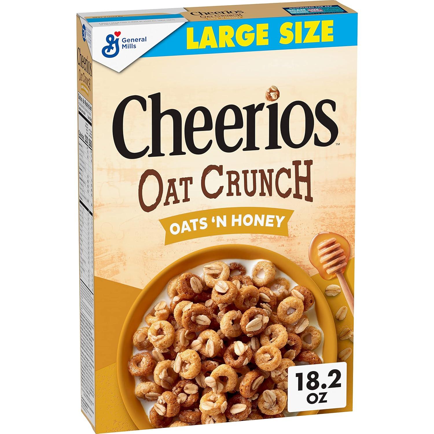 image:imageCheerios Breakfast Cereal Cup Gluten Free Single Serve Cereal 13 oz Pack of 12Oats N Honey