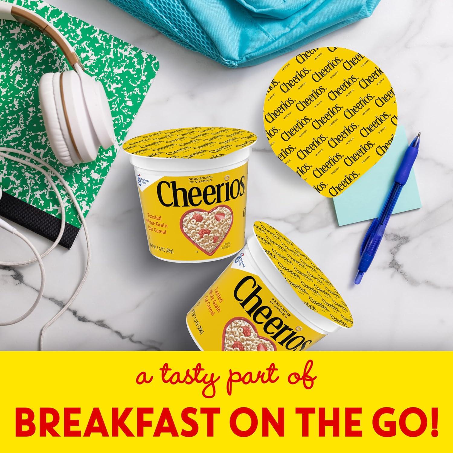 image:imageCheerios Breakfast Cereal Cup Gluten Free Single Serve Cereal 13 oz Pack of 12Original