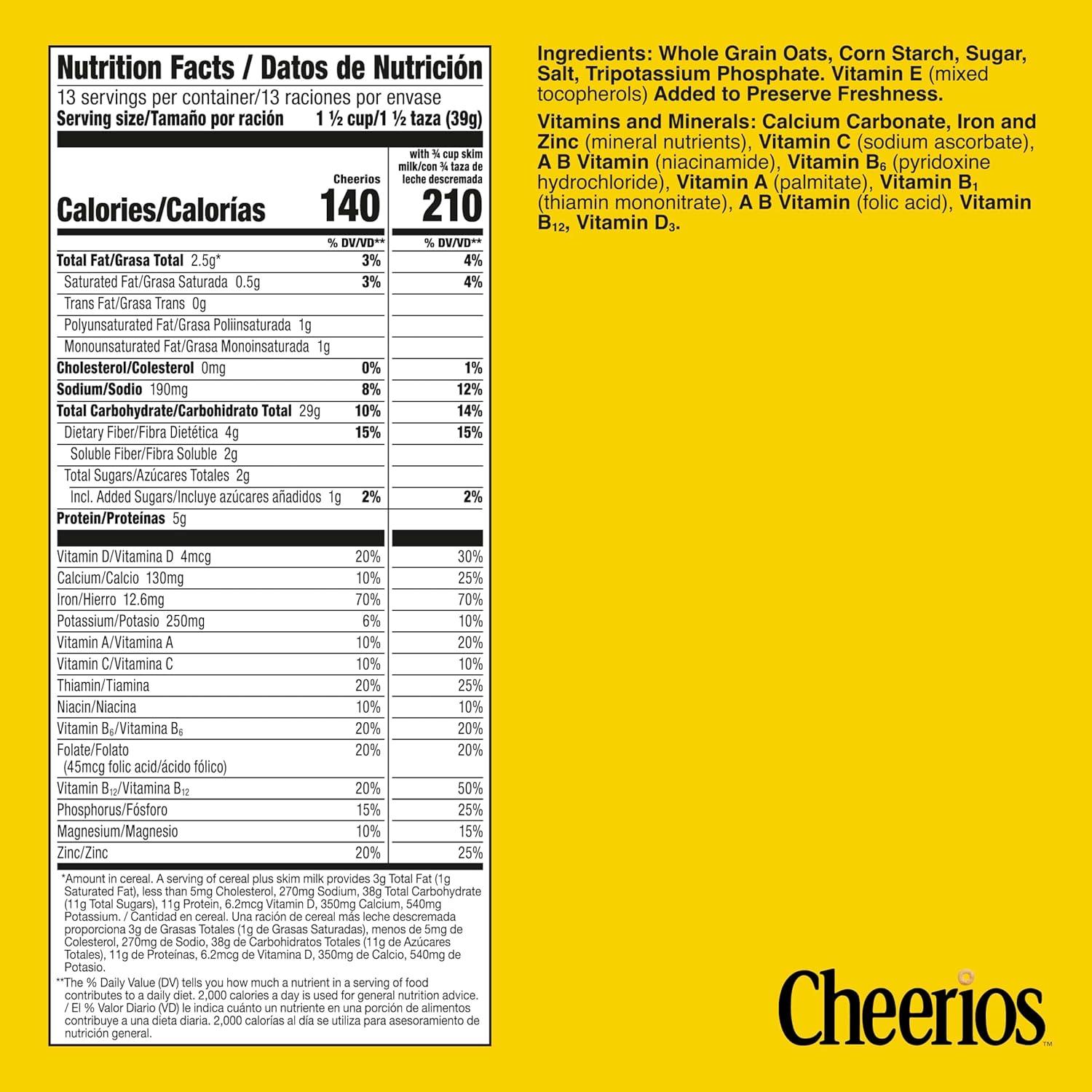 image:imageCheerios Cereal Limited Edition Heart Shapes Affirmations Box Heart Healthy Gluten Free Large Size 12 oz18 Ounce Pack of 1