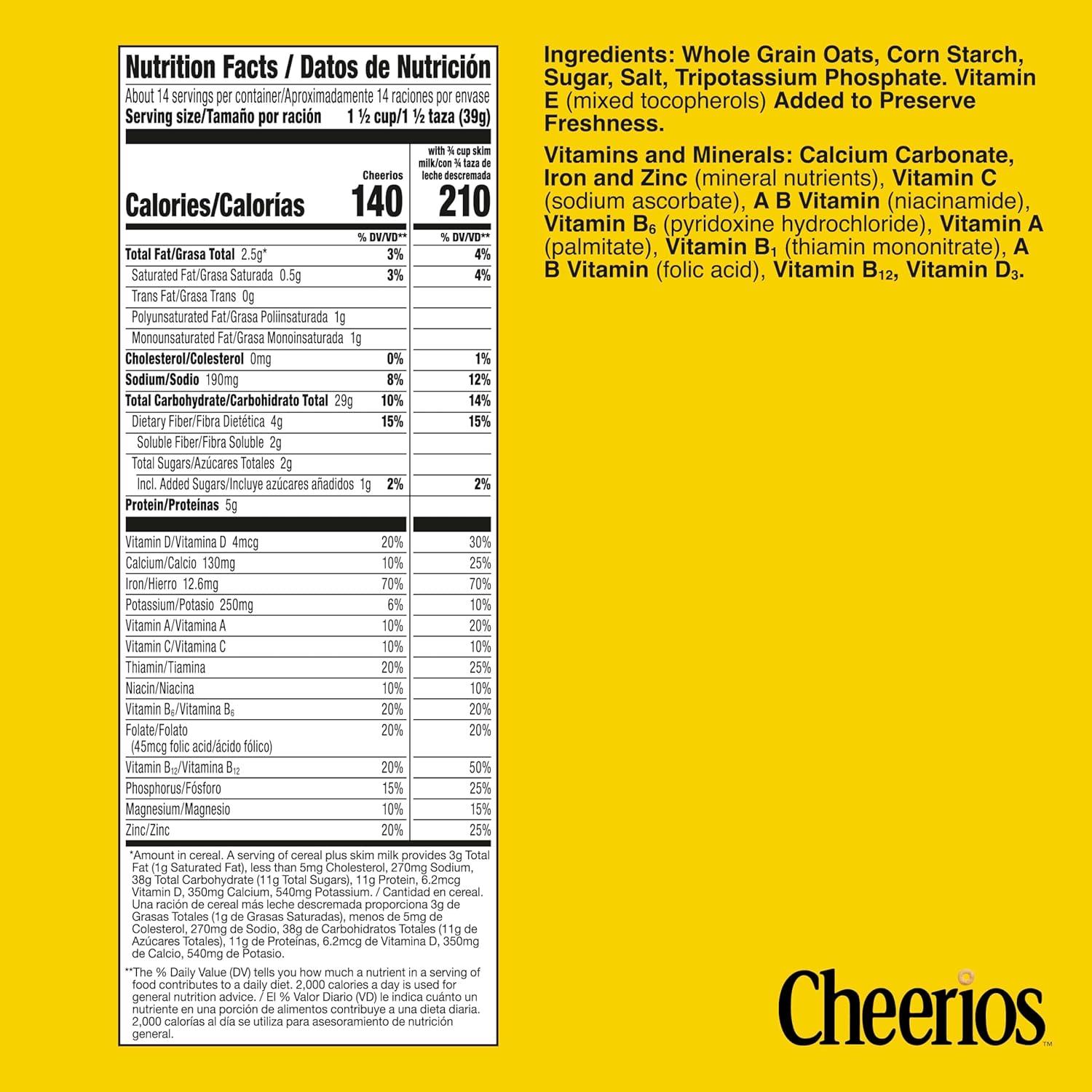 image:imageCheerios Cereal Limited Edition Heart Shapes Affirmations Box Heart Healthy Gluten Free Large Size 12 oz20 Ounce Pack of 1
