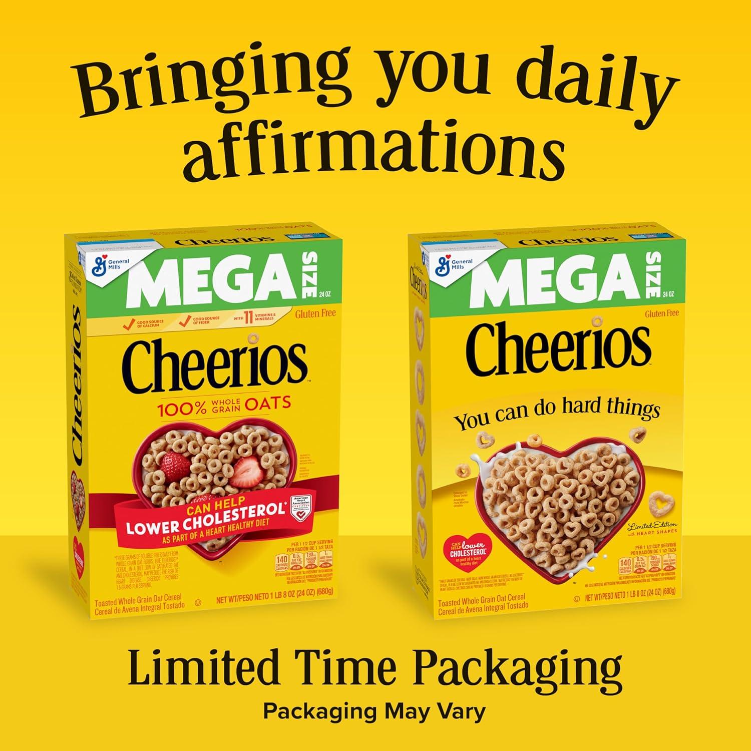 image:imageCheerios Cereal Limited Edition Heart Shapes Affirmations Box Heart Healthy Gluten Free Large Size 12 oz24 Ounce Pack of 6