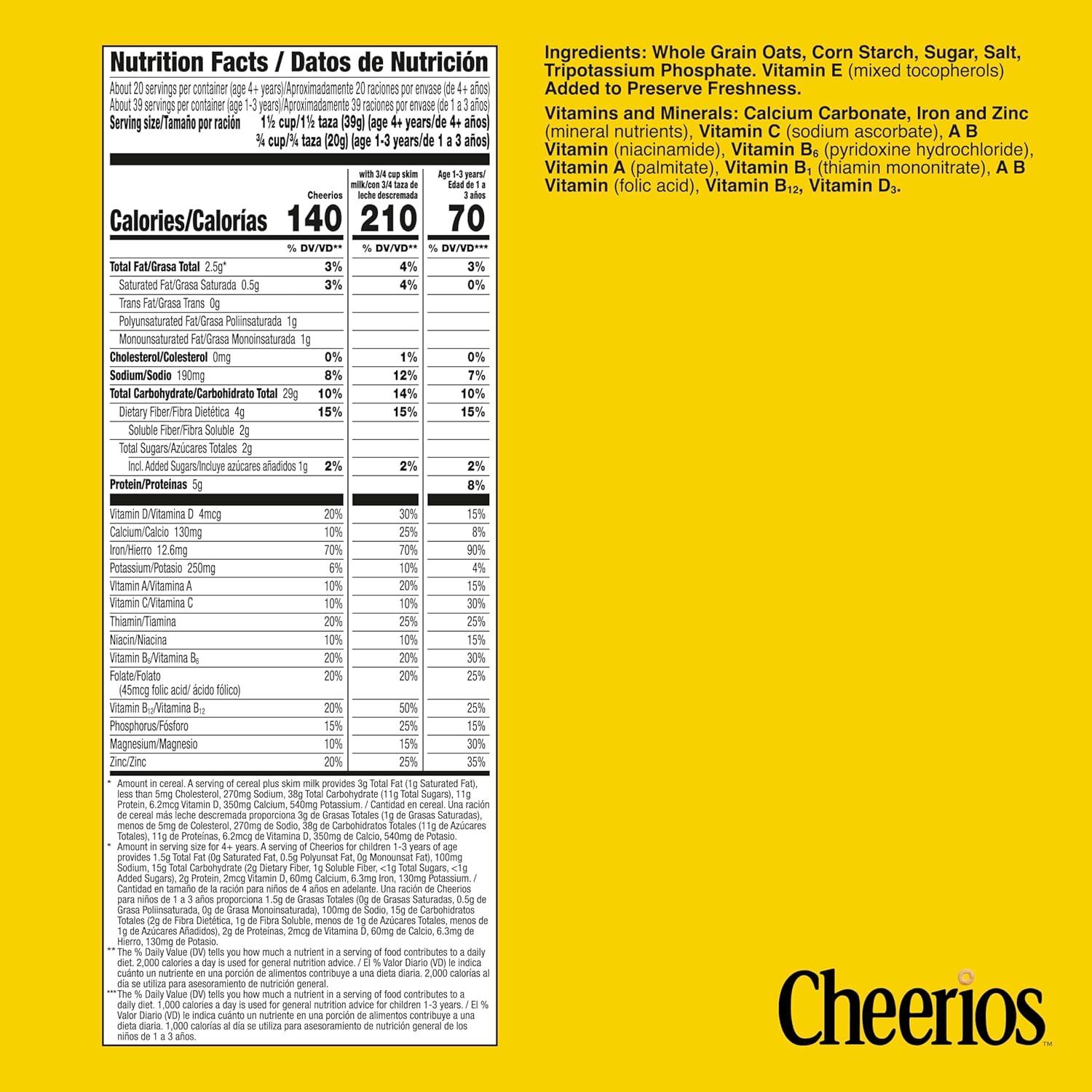 image:imageCheerios Cereal Limited Edition Heart Shapes Affirmations Box Heart Healthy Gluten Free Large Size 12 oz28 Ounce Pack of 1