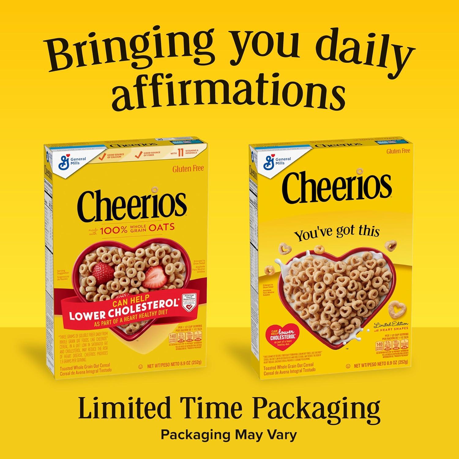 image:imageCheerios Cereal Limited Edition Heart Shapes Affirmations Box Heart Healthy Gluten Free Large Size 12 oz89 Ounce Pack of 1