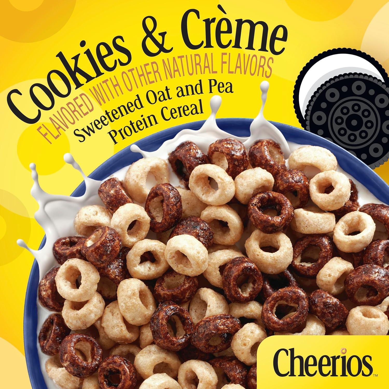 image:imageCheerios Protein Cereal Cookies and Crme 8g Protein Family Size 15 oz15 Ounce Pack of 1