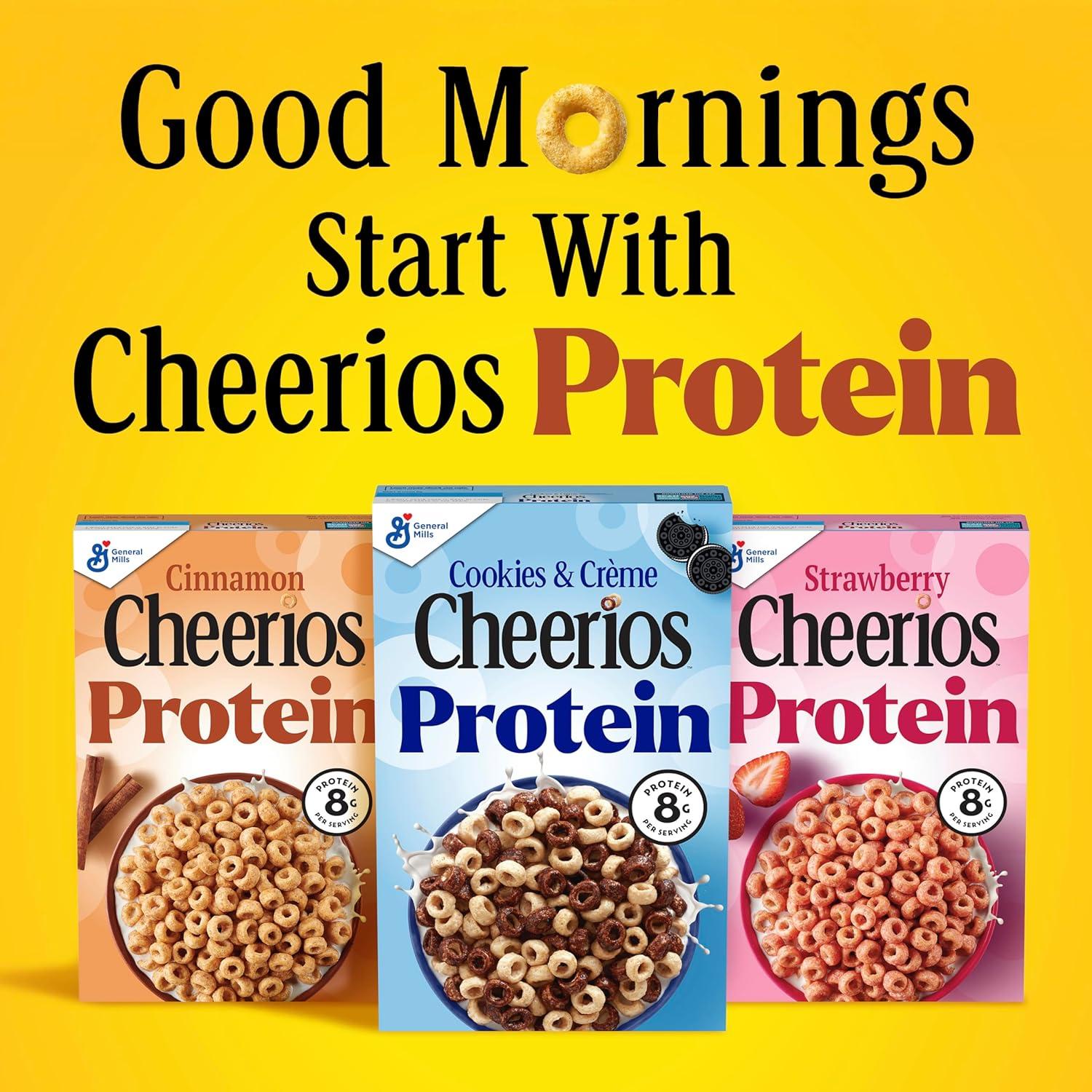 image:imageCheerios Protein Cereal Cookies and Crme 8g Protein Family Size 15 oz15 Ounce Pack of 1