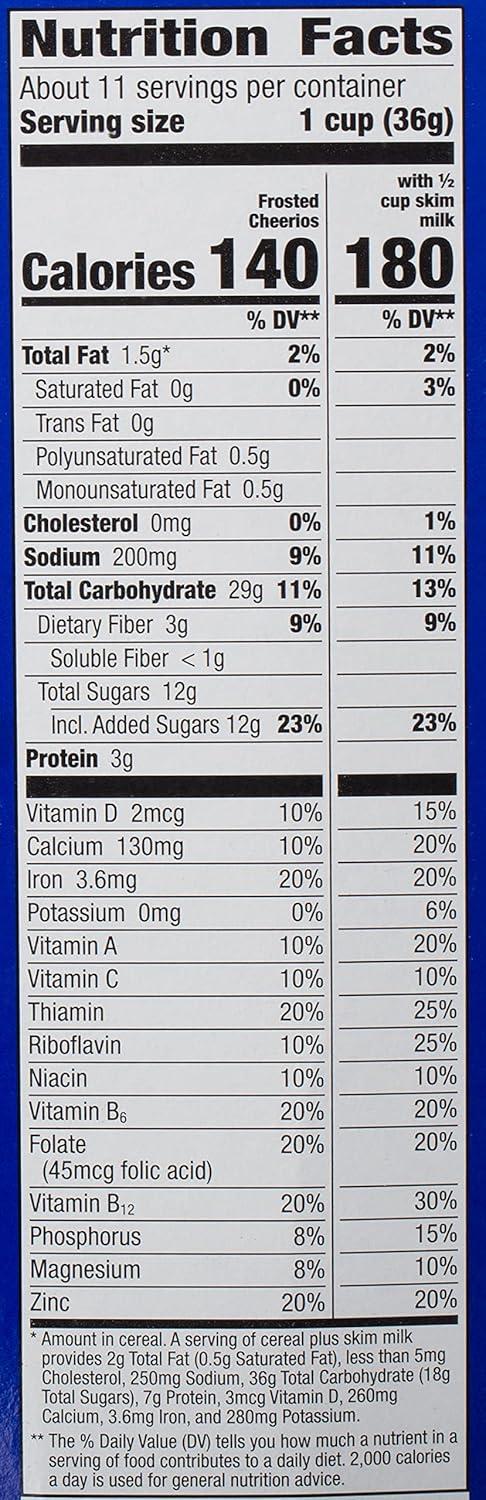 image:imageFrosted Cheerios Heart Healthy Cereal Family Size 184 oz135 Ounce Pack of 2