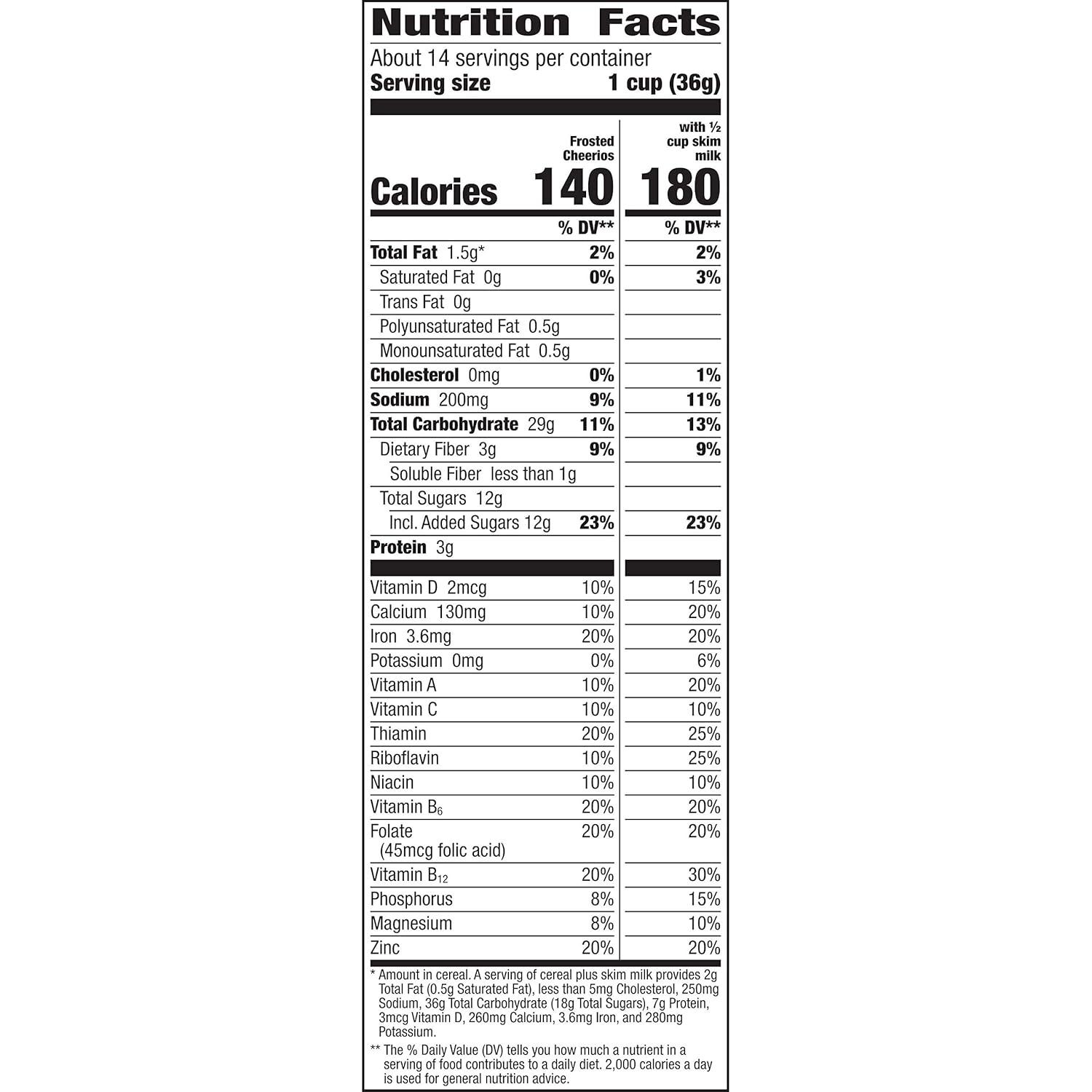 image:imageFrosted Cheerios Heart Healthy Cereal Family Size 184 oz184 Ounce Pack of 4