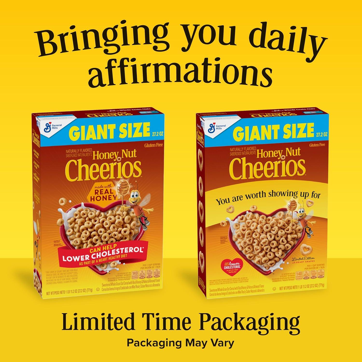 image:imageHoney Nut Cheerios Heart Healthy Breakfast Cereal Gluten Free Cereal With Whole Grain Oats Value Bag 32 ozHoney Nut