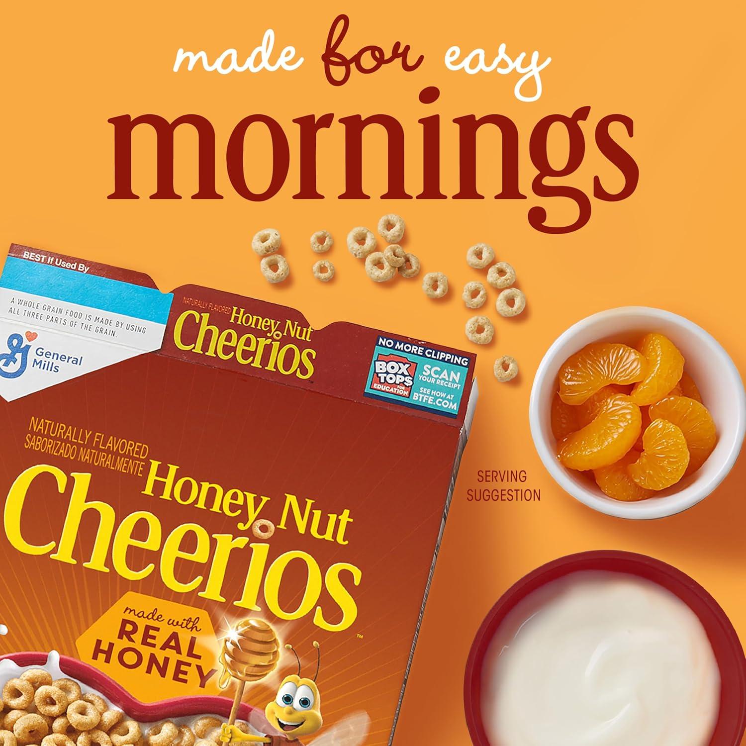 image:imageHoney Nut Cheerios Heart Healthy Breakfast Cereal Gluten Free Cereal With Whole Grain Oats Value Bag 32 ozHoney Nut