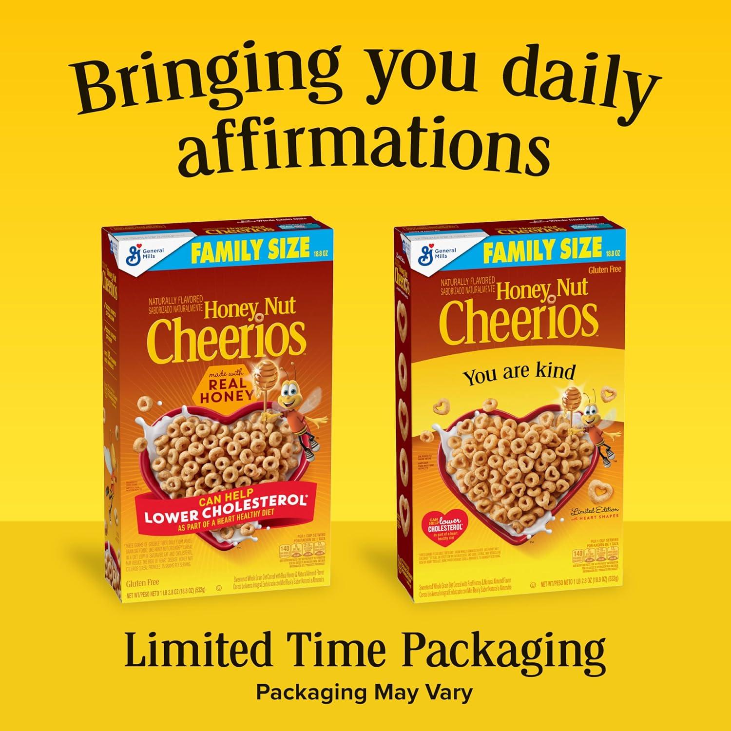image:imageHoney Nut Cheerios Heart Healthy Breakfast Cereal Gluten Free Cereal With Whole Grain Oats Value Bag 32 ozHoney Nut