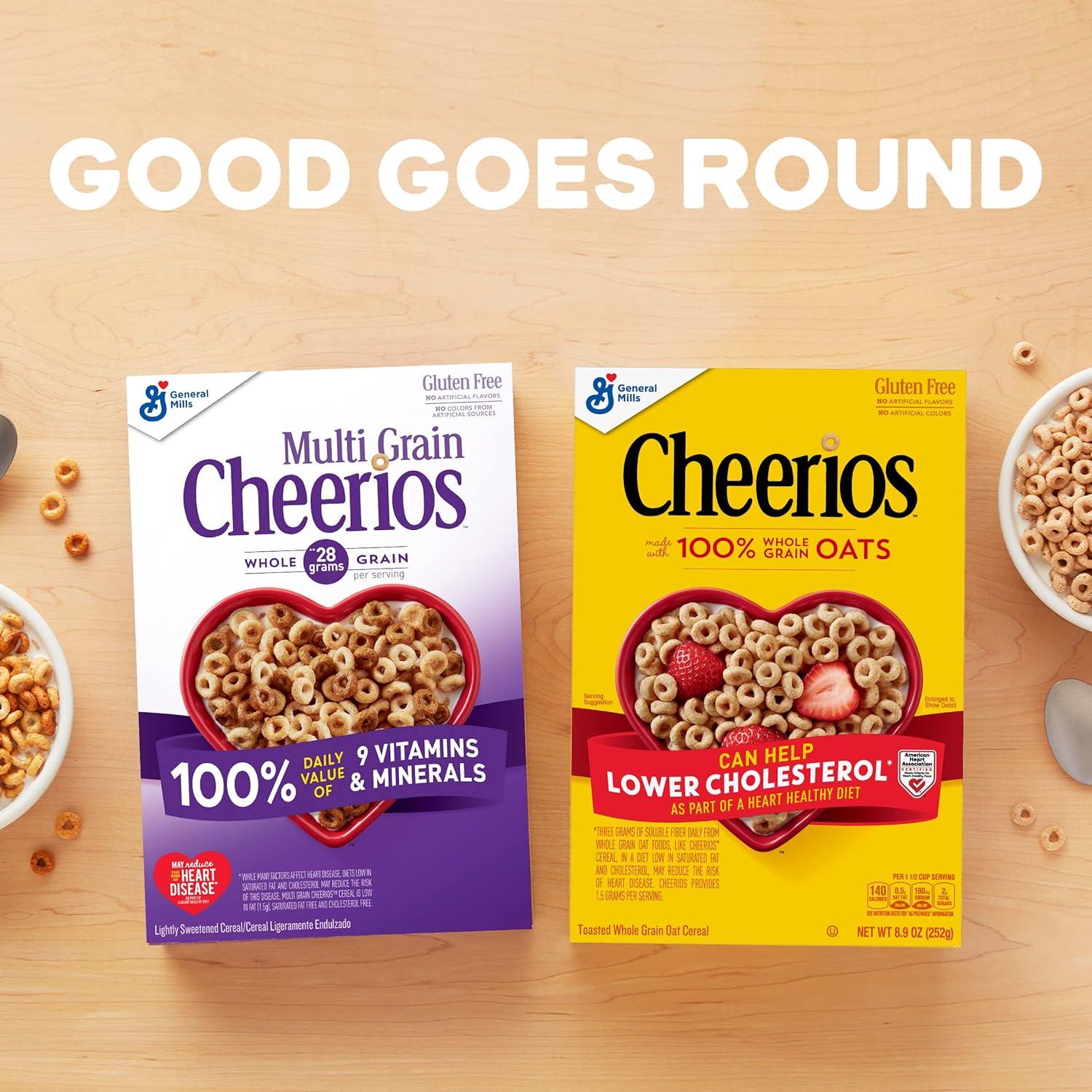 image:imageMulti Grain Cheerios Heart Healthy Breakfast Cereal Large Size 12 oz12 Ounce Pack of 4