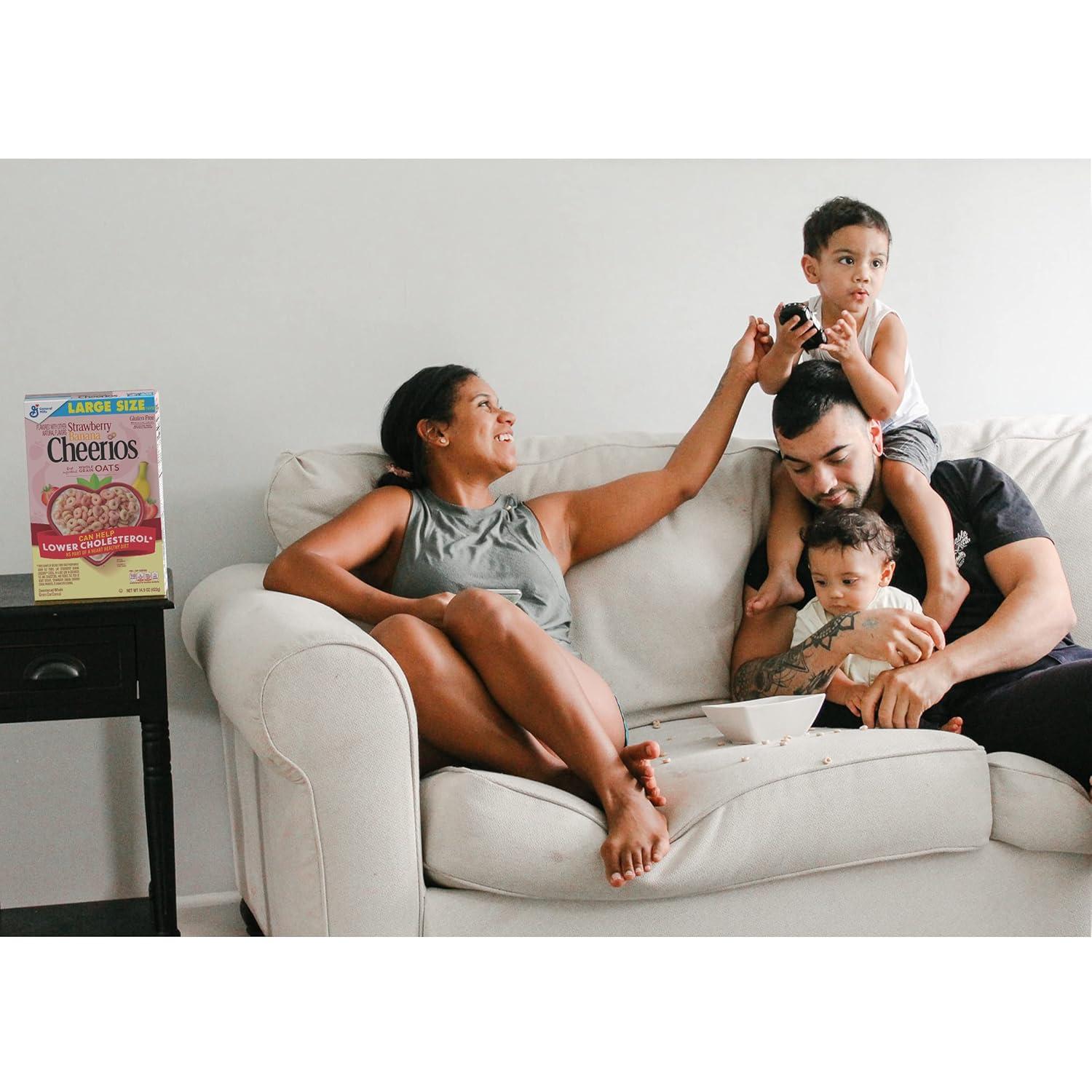 image:imageStrawberry Banana Cheerios Heart Healthy Gluten Free Breakfast Cereal Made with Whole Grain Oats Large Size 149 ozStrawberry Banana