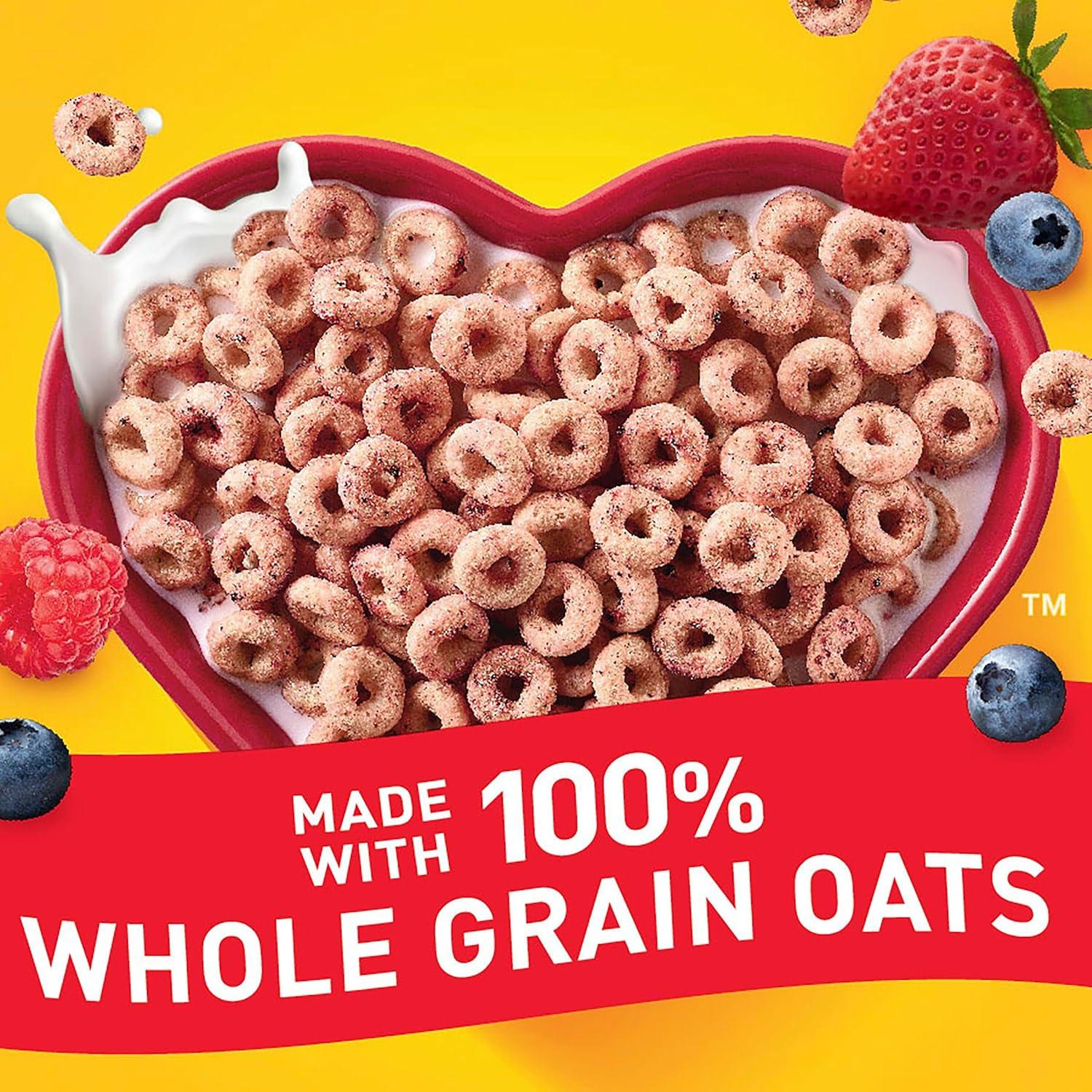 image:imageVery Berry Cheerios Heart Healthy Gluten Free Breakfast Cereal Made with Whole Grain Oats Family Size 186 oz109 Ounce Pack of 1