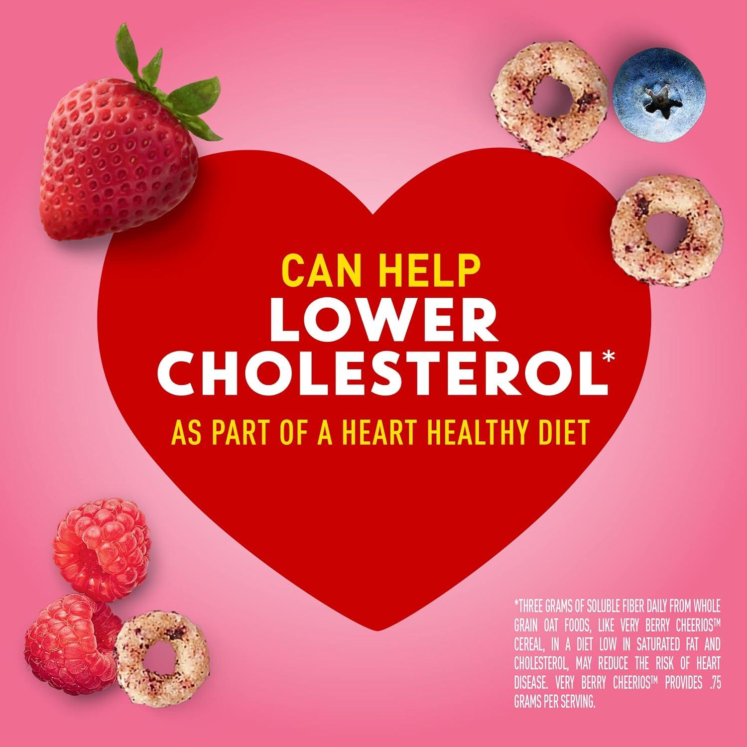 image:imageVery Berry Cheerios Heart Healthy Gluten Free Breakfast Cereal Made with Whole Grain Oats Family Size 186 oz145 Ounce Pack of 2
