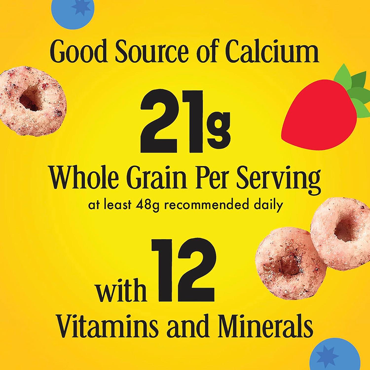 image:imageVery Berry Cheerios Heart Healthy Gluten Free Breakfast Cereal Made with Whole Grain Oats Family Size 186 oz186 Ounce Pack of 1
