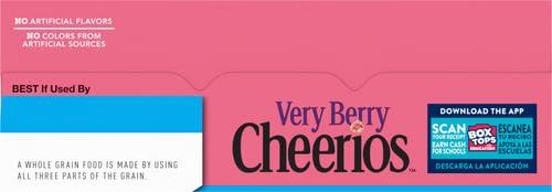 image:imageVery Berry Cheerios Heart Healthy Gluten Free Breakfast Cereal Made with Whole Grain Oats Family Size 186 oz186 Ounce Pack of 2