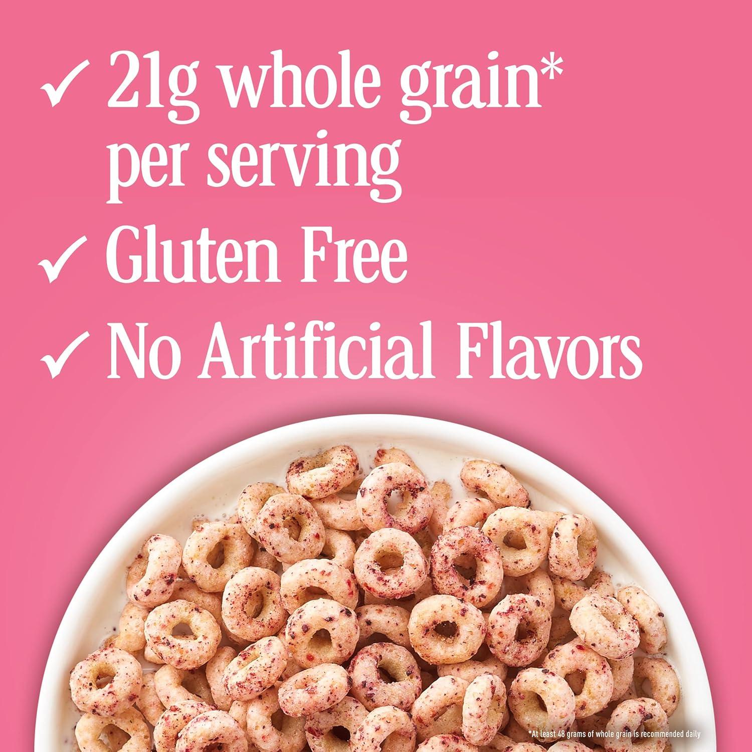 image:imageVery Berry Cheerios Heart Healthy Gluten Free Breakfast Cereal Made with Whole Grain Oats Family Size 186 oz186 Ounce Pack of 2
