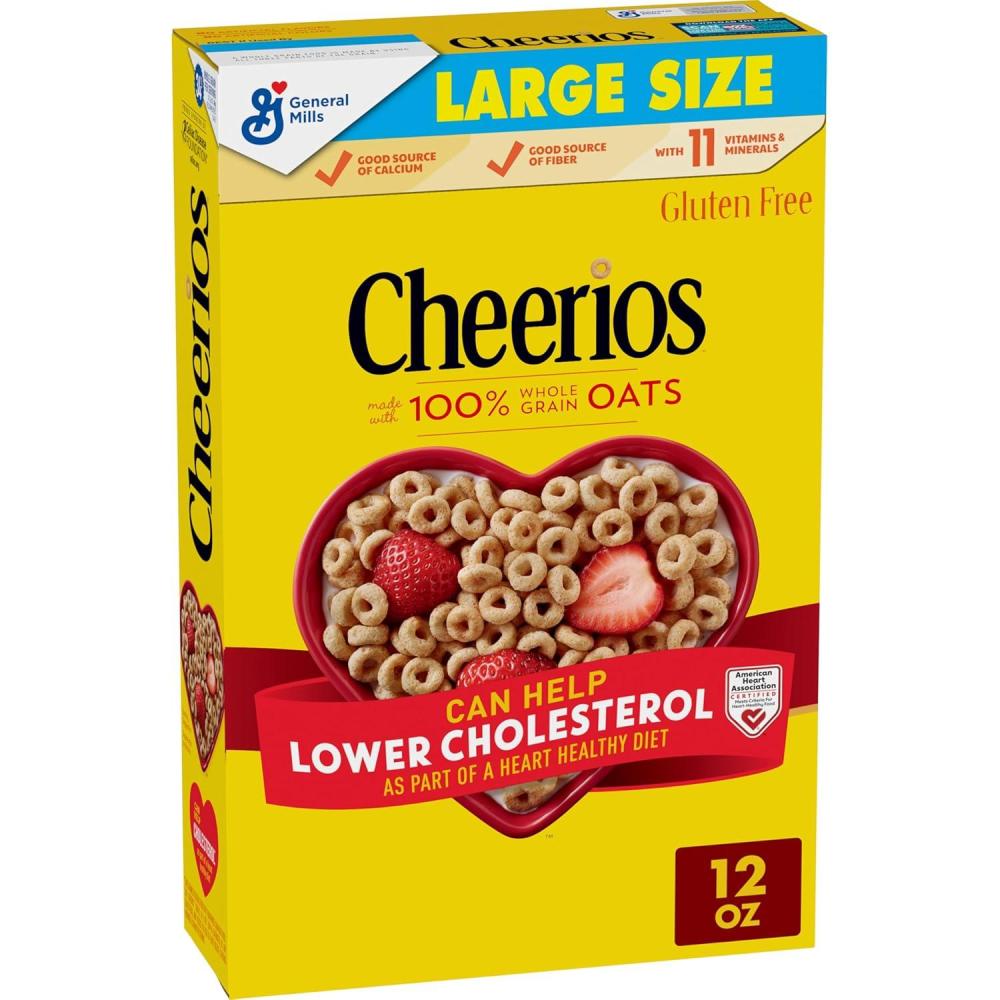 image:imageCheerios Cereal Limited Edition Heart Shapes Affirmations Box Heart Healthy Gluten Free Large Size 12 oz12 Ounce Pack of 1