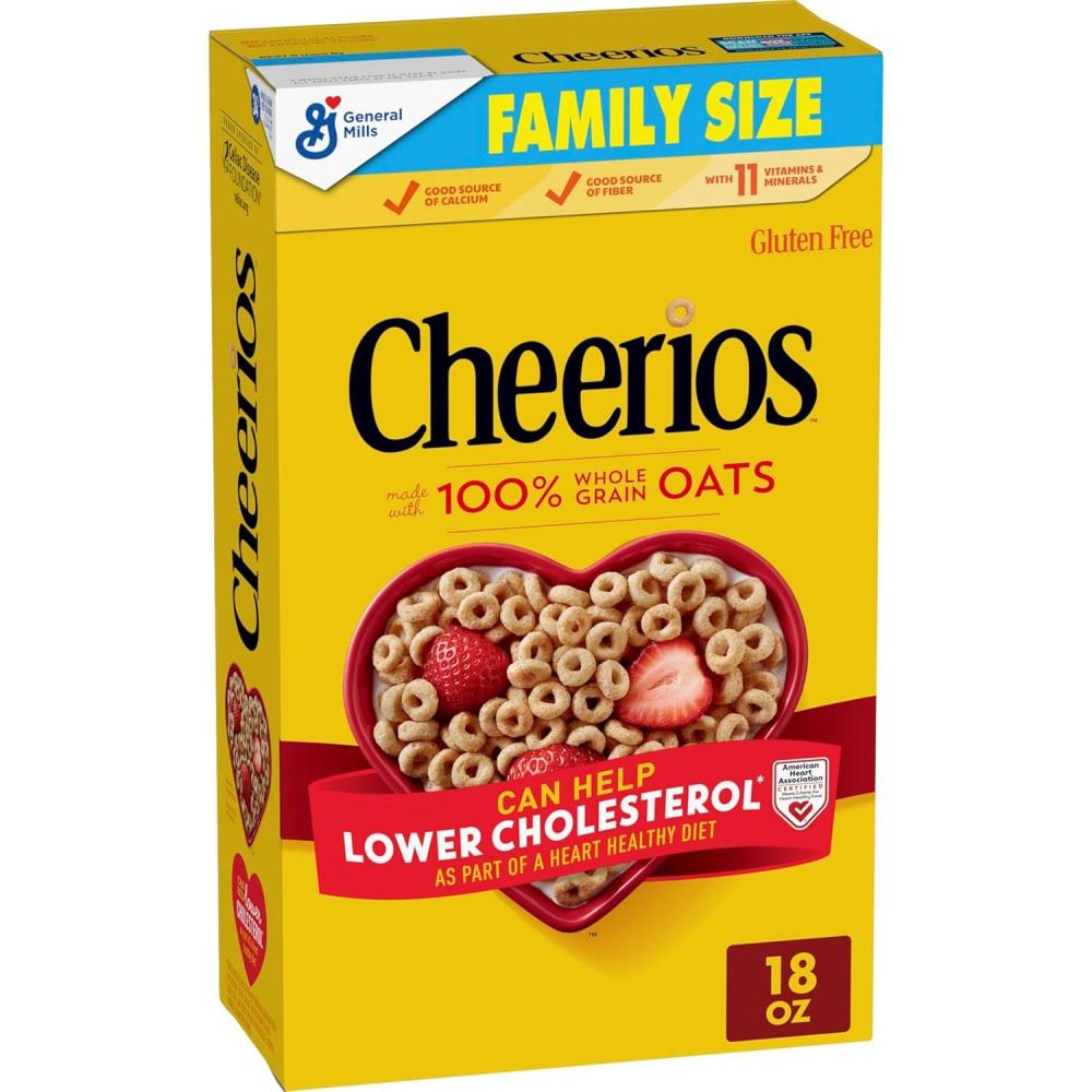 image:imageCheerios Cereal Limited Edition Heart Shapes Affirmations Box Heart Healthy Gluten Free Large Size 12 oz18 Ounce Pack of 1