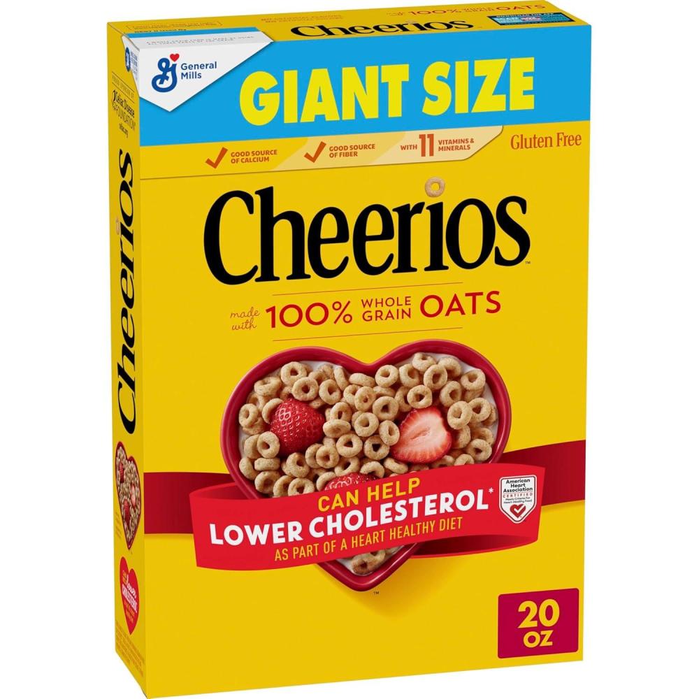 image:imageCheerios Cereal Limited Edition Heart Shapes Affirmations Box Heart Healthy Gluten Free Large Size 12 oz20 Ounce Pack of 1