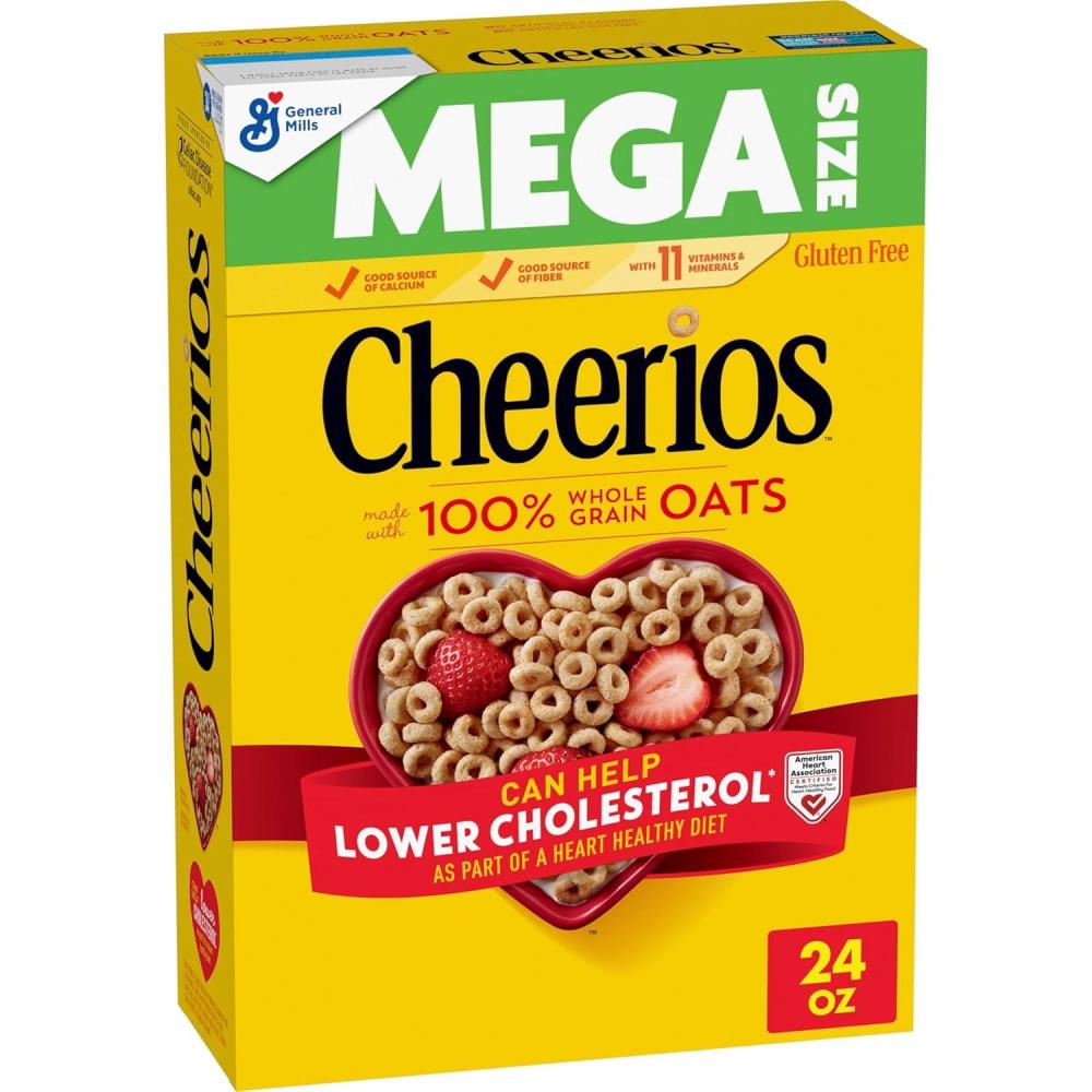 image:imageCheerios Cereal Limited Edition Heart Shapes Affirmations Box Heart Healthy Gluten Free Large Size 12 oz24 Ounce Pack of 1