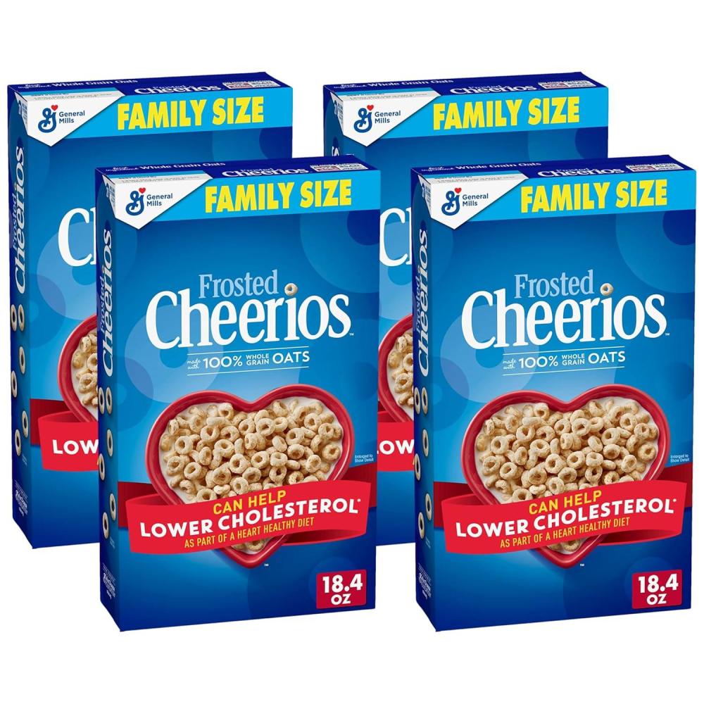 image:imageFrosted Cheerios Heart Healthy Cereal Family Size 184 oz184 Ounce Pack of 4