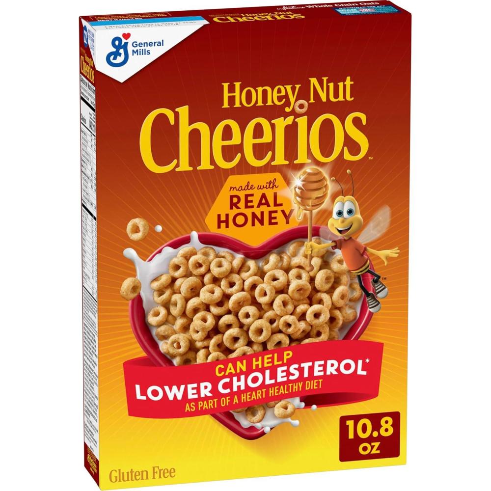 image:imageHoney Nut Cheerios Heart Healthy Breakfast Cereal Gluten Free Cereal With Whole Grain Oats Value Bag 32 ozHoney Nut