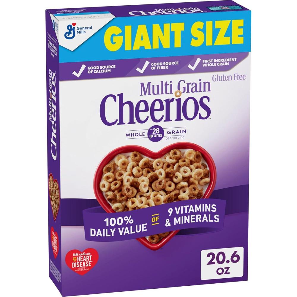 image:imageMulti Grain Cheerios Heart Healthy Breakfast Cereal Large Size 12 oz206 Ounce Pack of 1