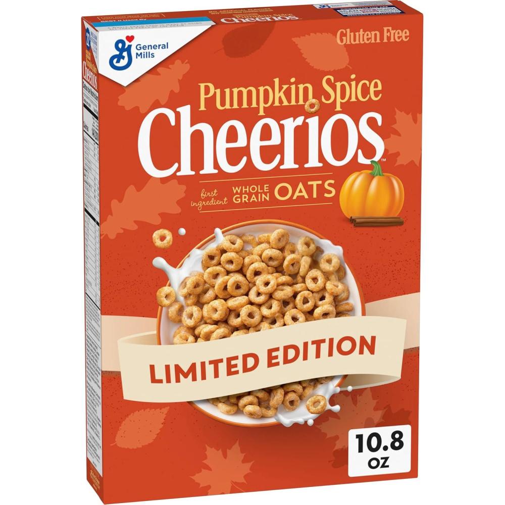 image:imagePumpkin Spice Cheerios Gluten Free Breakfast Cereal Whole Grain Family Size 185 ozPumpkin Spice