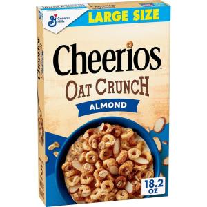 Cheerios Breakfast Cereal Cup, Gluten Free, Single Serve Cereal, 1.3 oz (Pack of 12)(Almond)