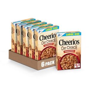 Cheerios Breakfast Cereal Cup, Gluten Free, Single Serve Cereal, 1.3 oz (Pack of 12)(Cinnamon)