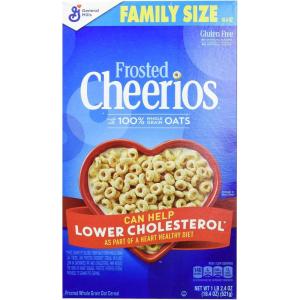 Cheerios Breakfast Cereal Cup, Gluten Free, Single Serve Cereal, 1.3 oz (Pack of 12)(Frosted)
