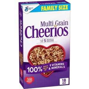 Cheerios Breakfast Cereal Cup, Gluten Free, Single Serve Cereal, 1.3 oz (Pack of 12)(Multi Grain Cheerios)