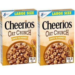 Cheerios Breakfast Cereal Cup, Gluten Free, Single Serve Cereal, 1.3 oz (Pack of 12)(Oats ‘N Honey)