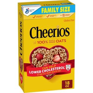 Cheerios Cereal, Limited Edition Heart Shapes, Affirmations Box, Heart Healthy, Gluten Free, Large Size, 12 oz(18 Ounce (Pack of 1))