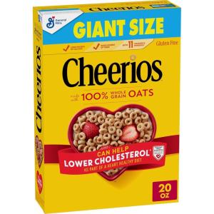 Cheerios Cereal, Limited Edition Heart Shapes, Affirmations Box, Heart Healthy, Gluten Free, Large Size, 12 oz(20 Ounce (Pack of 1))