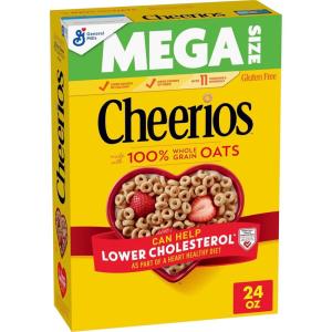 Cheerios Cereal, Limited Edition Heart Shapes, Affirmations Box, Heart Healthy, Gluten Free, Large Size, 12 oz(24 Ounce (Pack of 1))