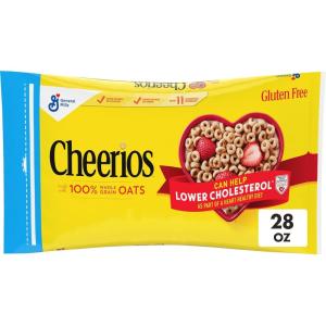 Cheerios Cereal, Limited Edition Heart Shapes, Affirmations Box, Heart Healthy, Gluten Free, Large Size, 12 oz(28 Ounce (Pack of 1))