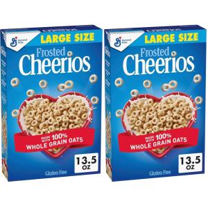 Frosted Cheerios, Heart Healthy Cereal, Family Size, 18.4 oz(13.5 Ounce (Pack of 2))