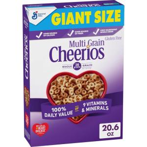 Multi Grain Cheerios, Heart Healthy Breakfast Cereal, Large Size, 12 oz(20.6 Ounce (Pack of 1))