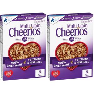 Multi Grain Cheerios, Heart Healthy Breakfast Cereal, Large Size, 12 oz(9 Ounce (Pack of 2))