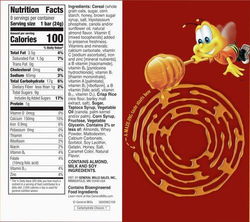 image:imageHoney Nut Cheerios Breakfast Cereal Treat Bars Snack Bars 8 ct8 Count Pack of 6