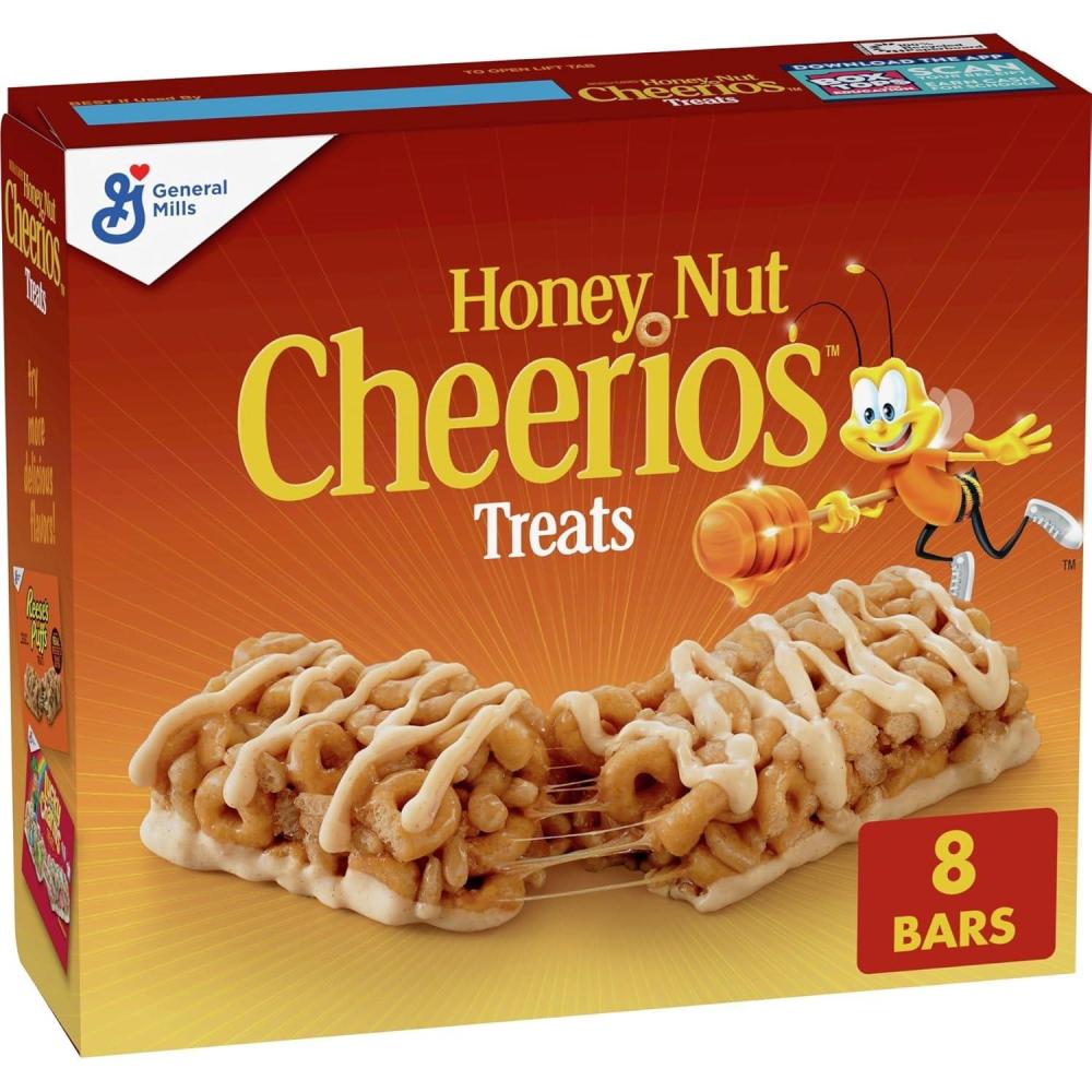 image:imageHoney Nut Cheerios Breakfast Cereal Treat Bars Snack Bars 8 ct8 Count Pack of 6