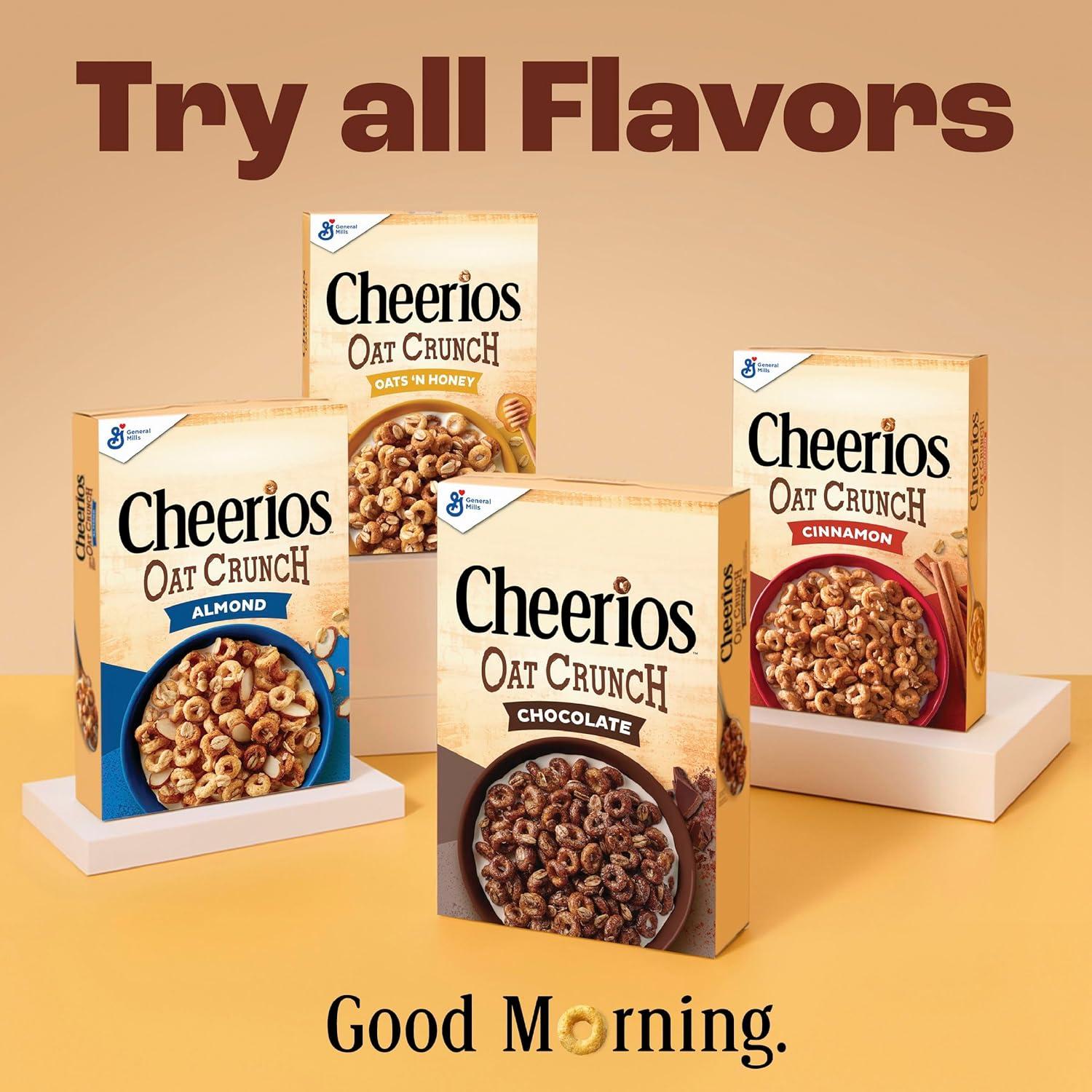 image:imageCheerios Oat Crunch Almond Breakfast Cereal Made with Whole Grain Large Size 182 ozAlmond