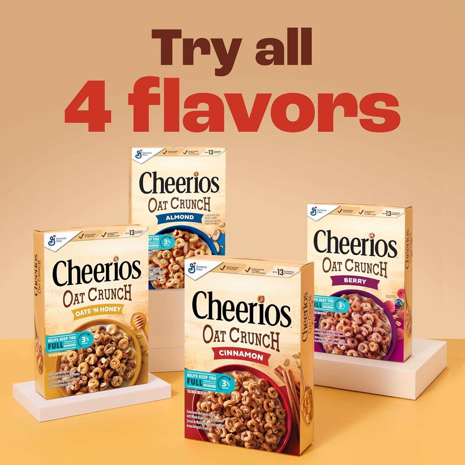 image:imageCheerios Oat Crunch Almond Breakfast Cereal Made with Whole Grain Large Size 182 ozAlmond