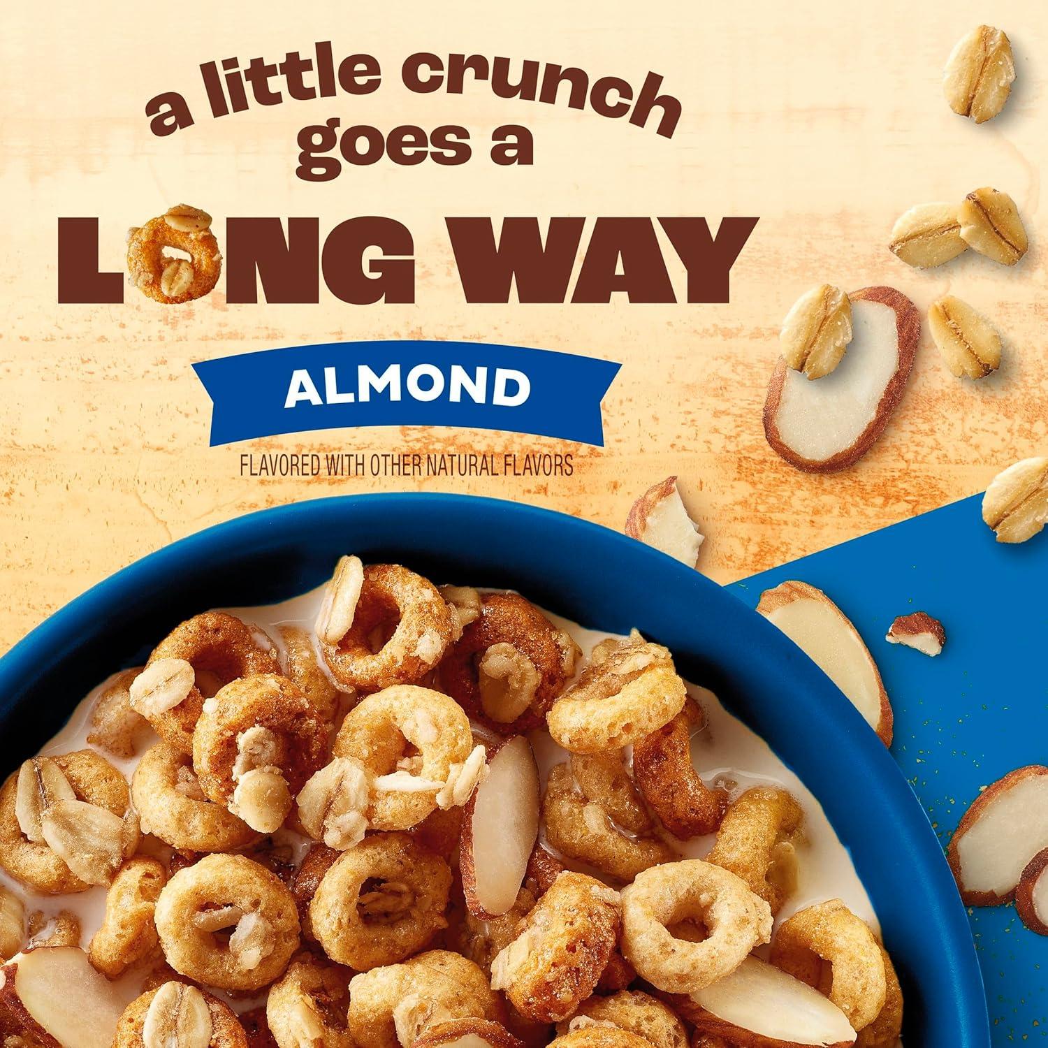 image:imageCheerios Oat Crunch Almond Breakfast Cereal Made with Whole Grain Large Size 182 ozAlmond